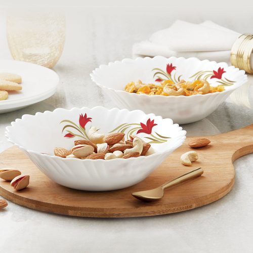 Larah Red Lily Multipurpose Bowl Set